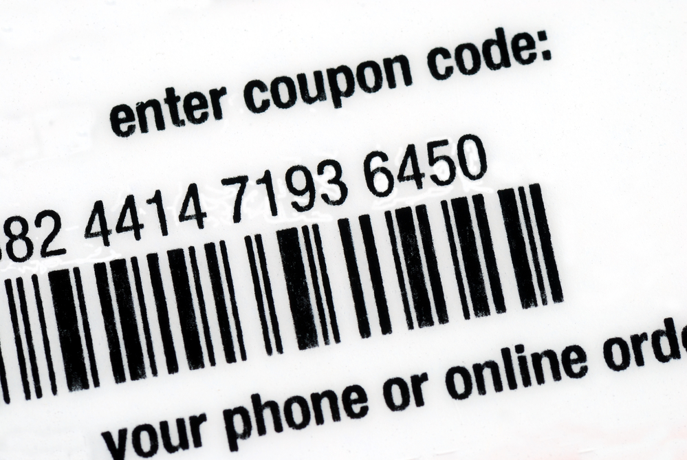 A coupon code with numbers